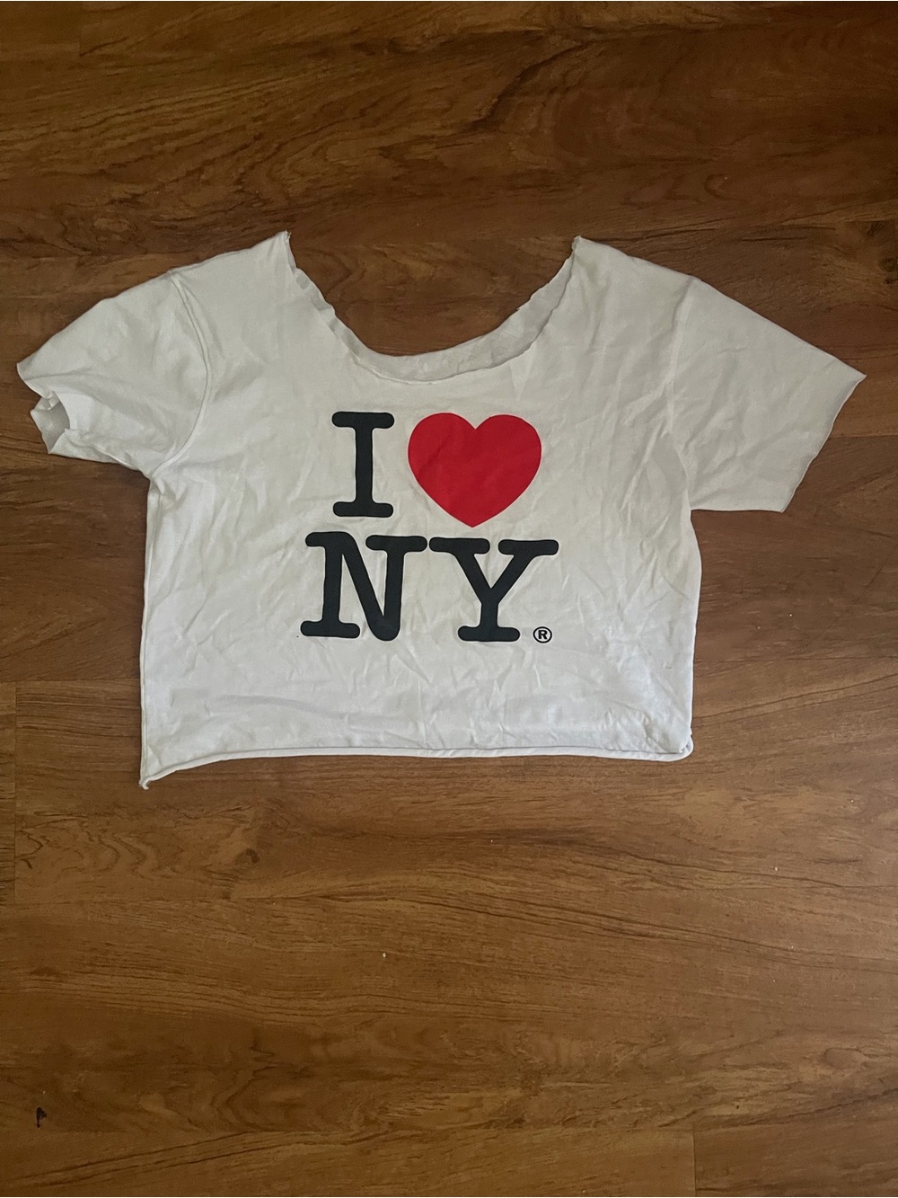 I Heart NY White Crop Tee
